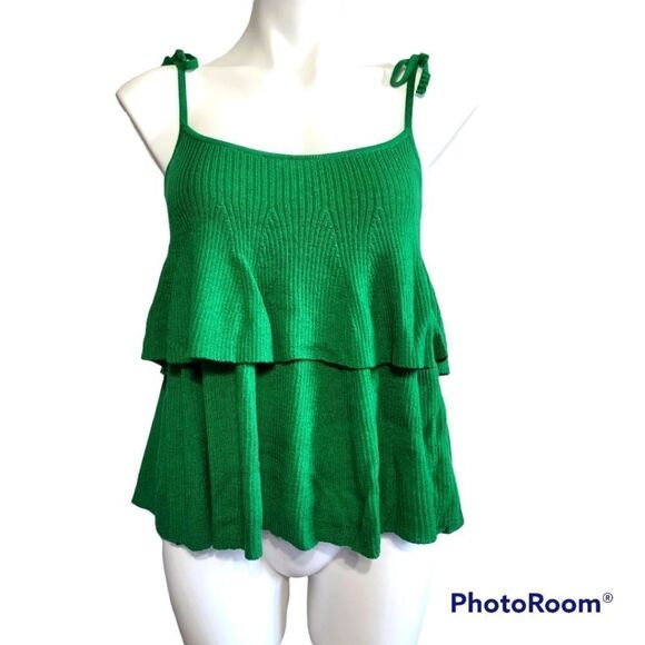 J.Crew Kelly green top merino wool halter top XS - Picture 1 of 5